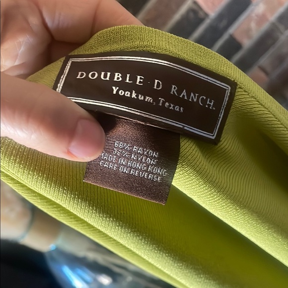 Double D Ranch Bright Green Fringe Poncho - Picture 2 of 6